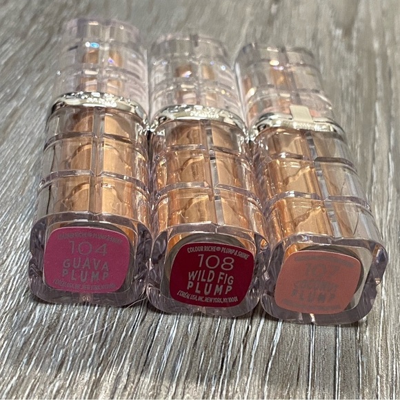LOréal Lipstick Bundle 104 Guava Plump 108 Wild Fig Plump  107 Coconut Plump - Picture 5 of 11